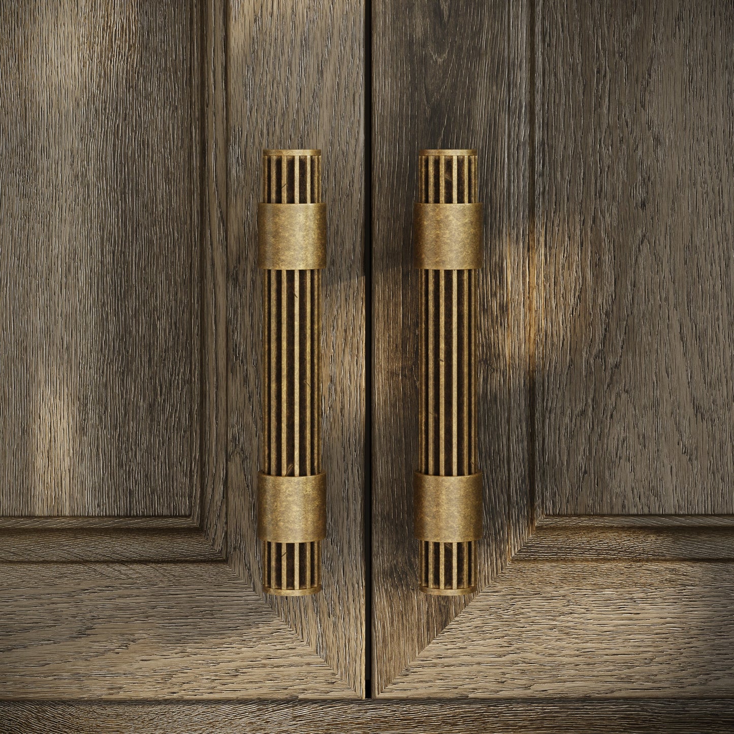 Royal Oak Aged Bronze Deep Flute Pull Bar Handle 150mm