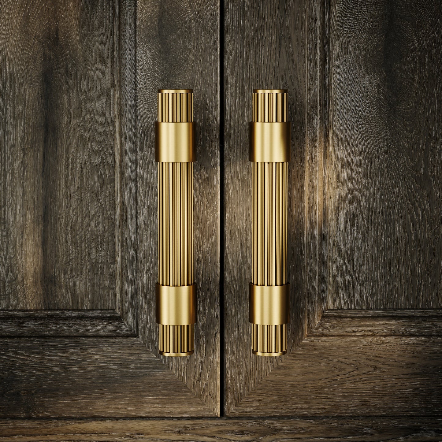 Royal Oak Brushed Gold Deep Flute Pull Bar Handle 150mm
