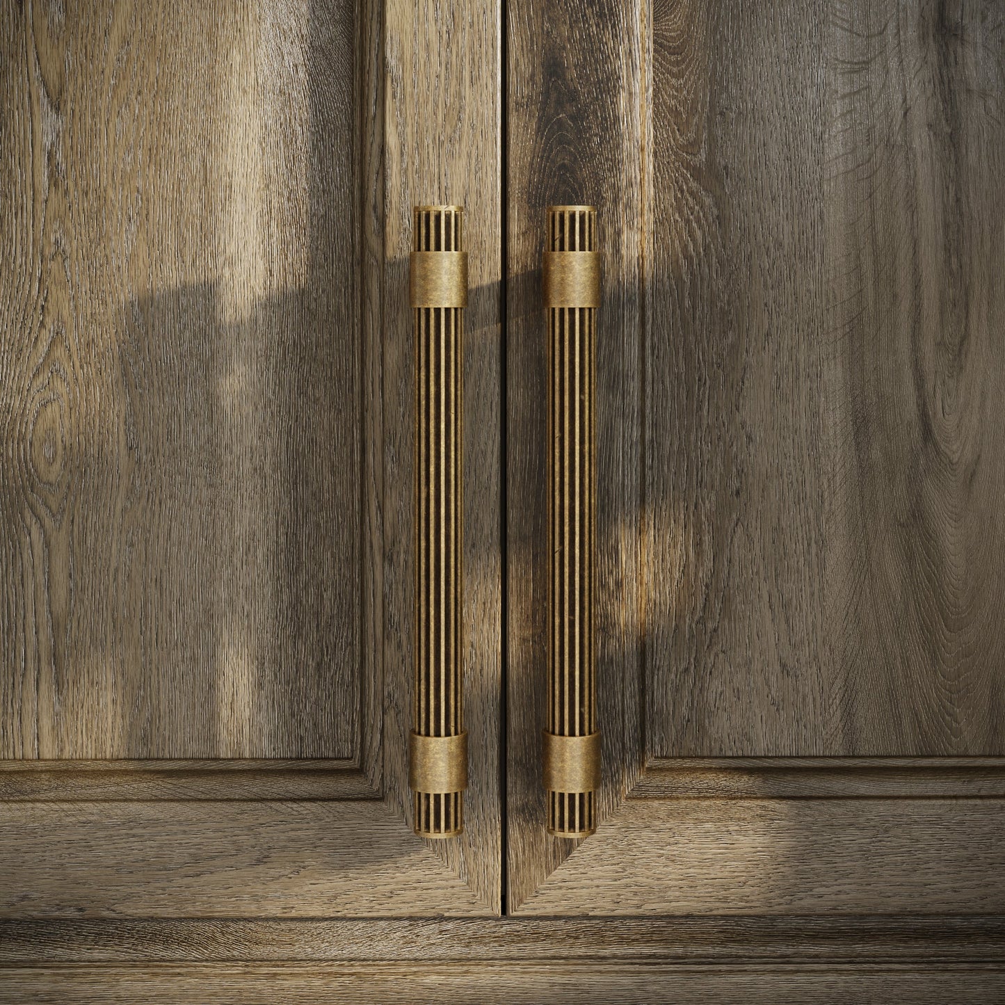 Royal Oak Aged Bronze Deep Flute Pull Bar Handle 250mm