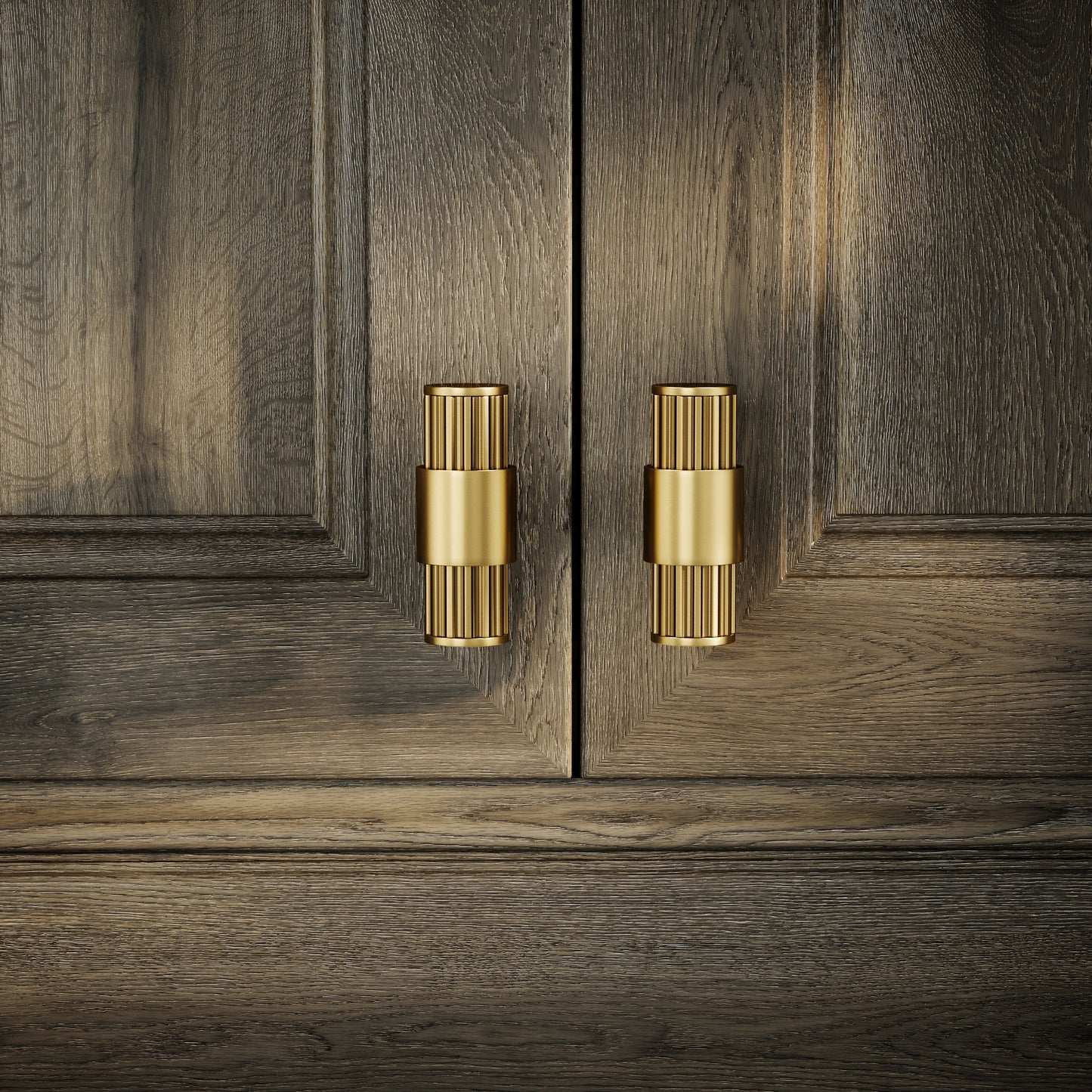 Royal Oak Brushed Gold Deep Flute T-Bar Cabinet Door Handle