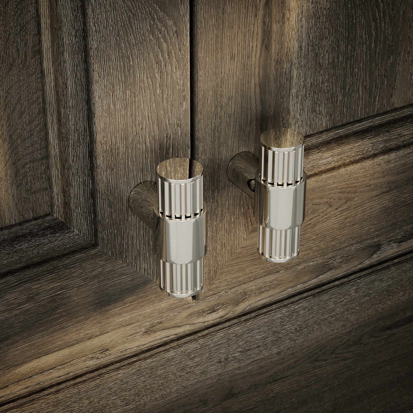 Royal Oak Polished Nickel Deep Flute T-Bar Cabinet Door Handle