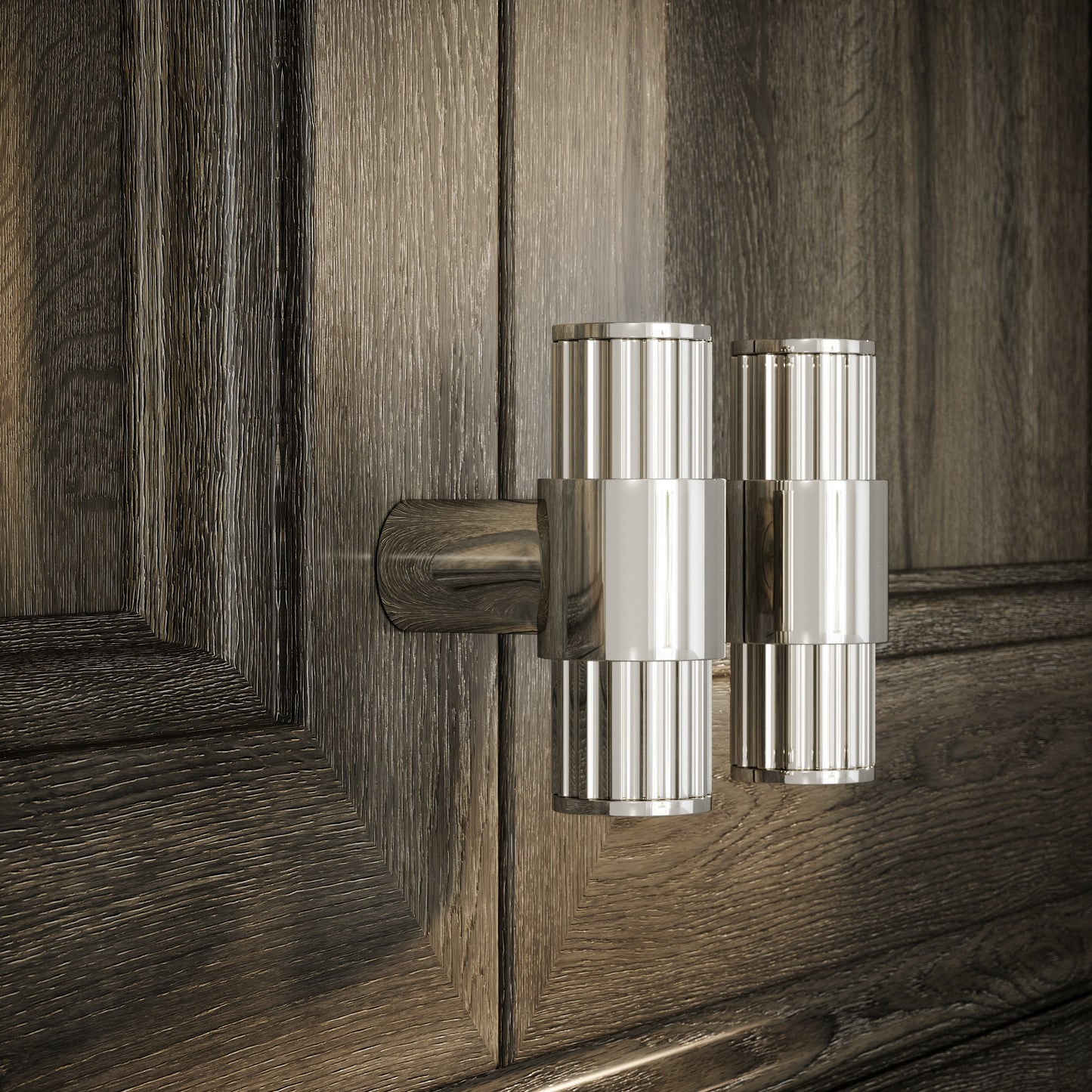 Royal Oak Polished Nickel Deep Flute T-Bar Cabinet Door Handle