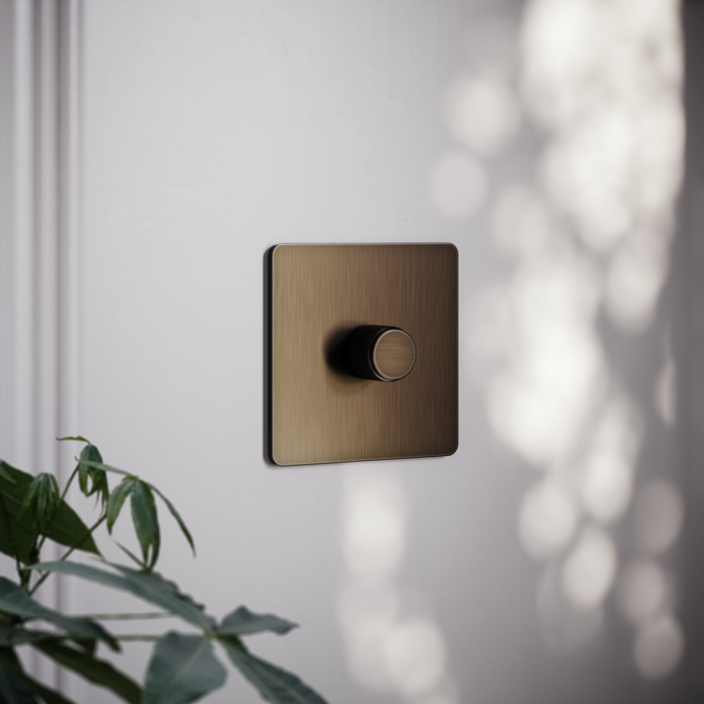 SlimTech Collection Brushed Bronze 1 Gang 2 Way Dimmer Switch