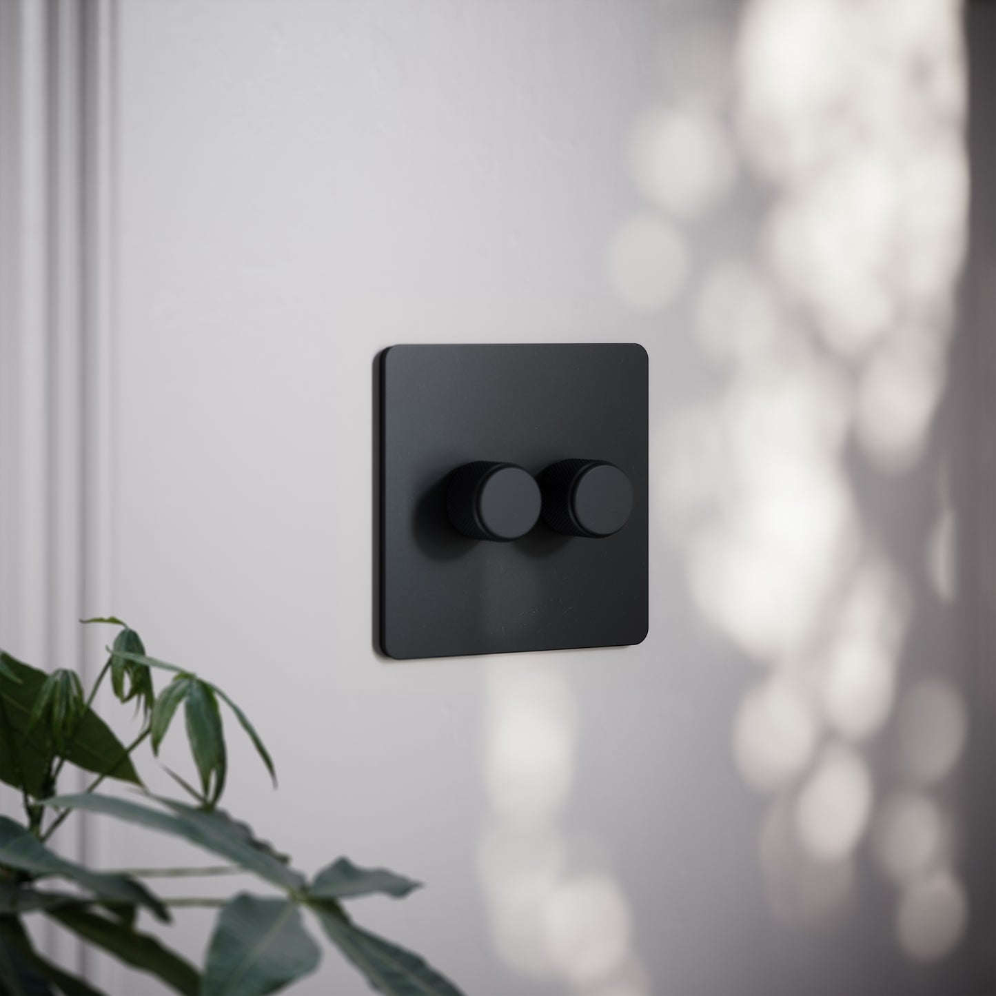 SlimTech Collection Matte Black 2 Gang 2 Way Dimmer Switch