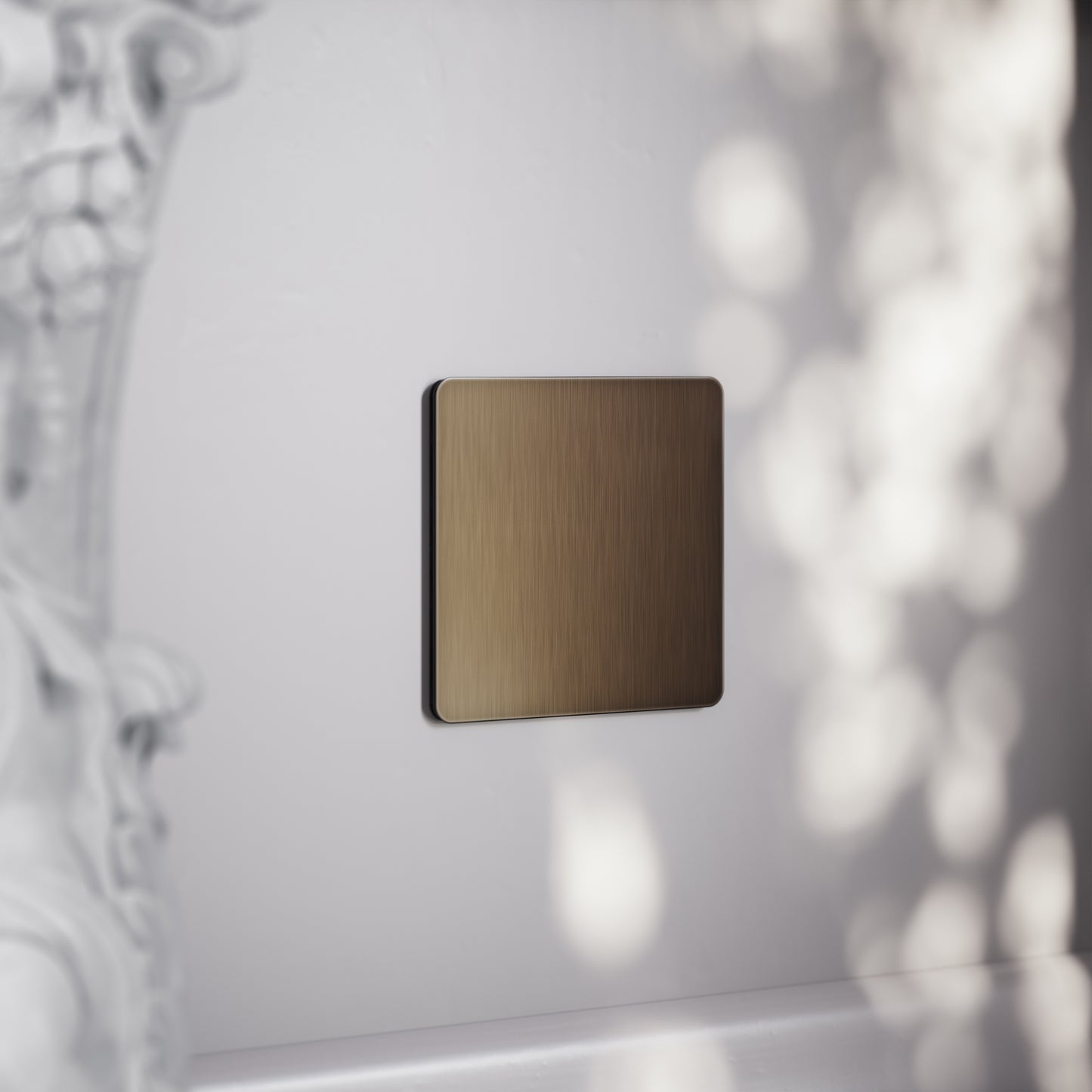 SlimTech Collection Brushed Bronze Single Blank Plate