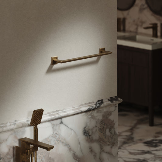 Baroque Aged Bronze Towel Bar Rail 523mm