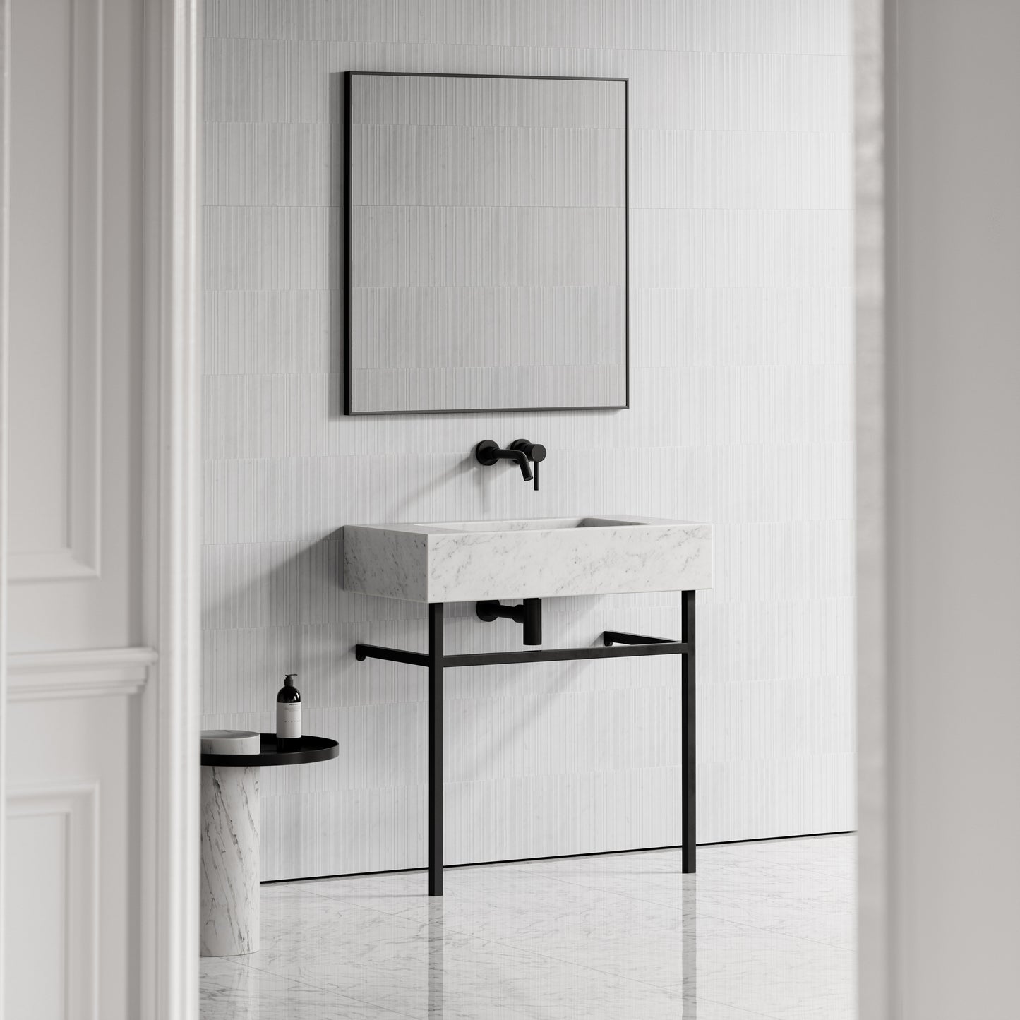 Vernante Carrara Marble Vanity Unit 800mm