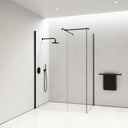 Infinity Complete Walk In Shower Enclosure Matte Black - Kit B (ALL SIZES)