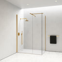 Infinity Complete Walk In Shower Enclosure Brushed Gold - Kit B (ALL SIZES)