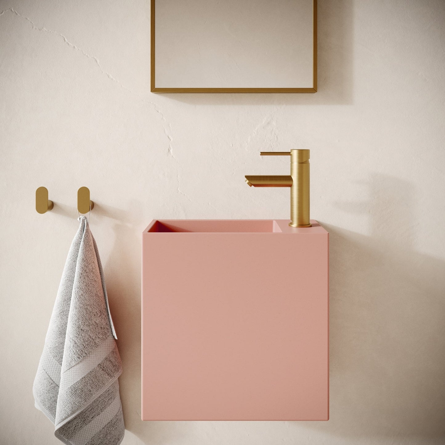 Alto Blush Concrete Wall Hung Basin 400mm