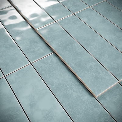 Antique Metro Soft Powder Blue Glazed Porcelain Wall Tile