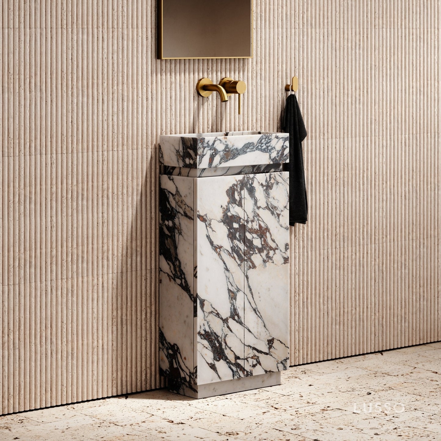 Artista Calacatta Viola Marble Bathroom Vanity Unit 400mm