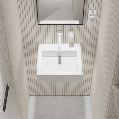 Aura Wall Hung Stone Basin 400mm