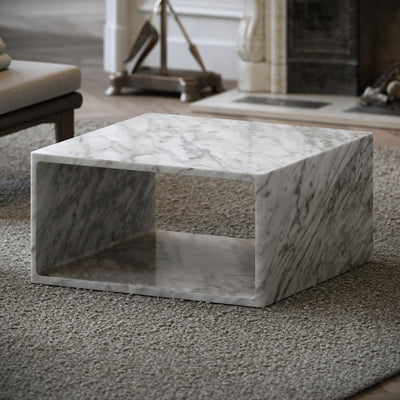Azzurra Carrara Marble Coffee Table 800mm