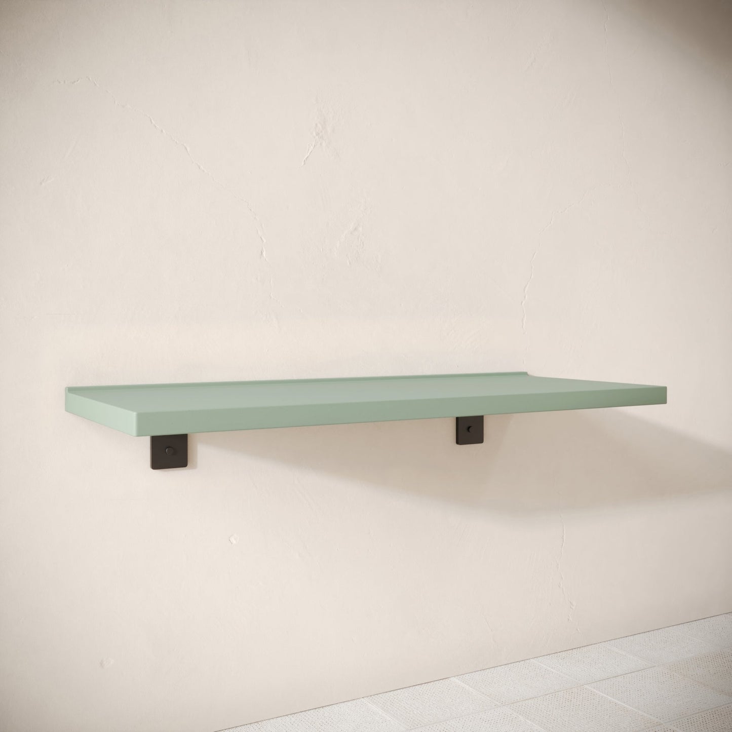 Bancone Seafoam Concrete Wall Mounted Countertop Shelf 1200mm