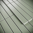 Baton Mosaic Soft Pear Green Matte Porcelain Wall Tile 296 x 300mm