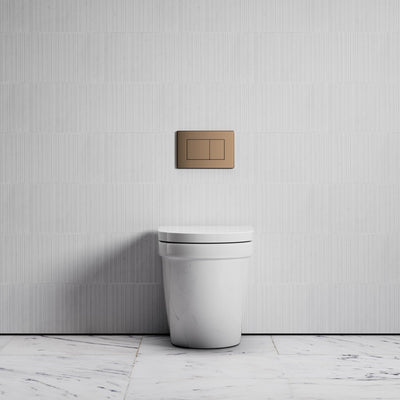 Berkeley Traditional Back to Wall Rimless Toilet with Concealed Cistern and Rose Gold Flush Plate