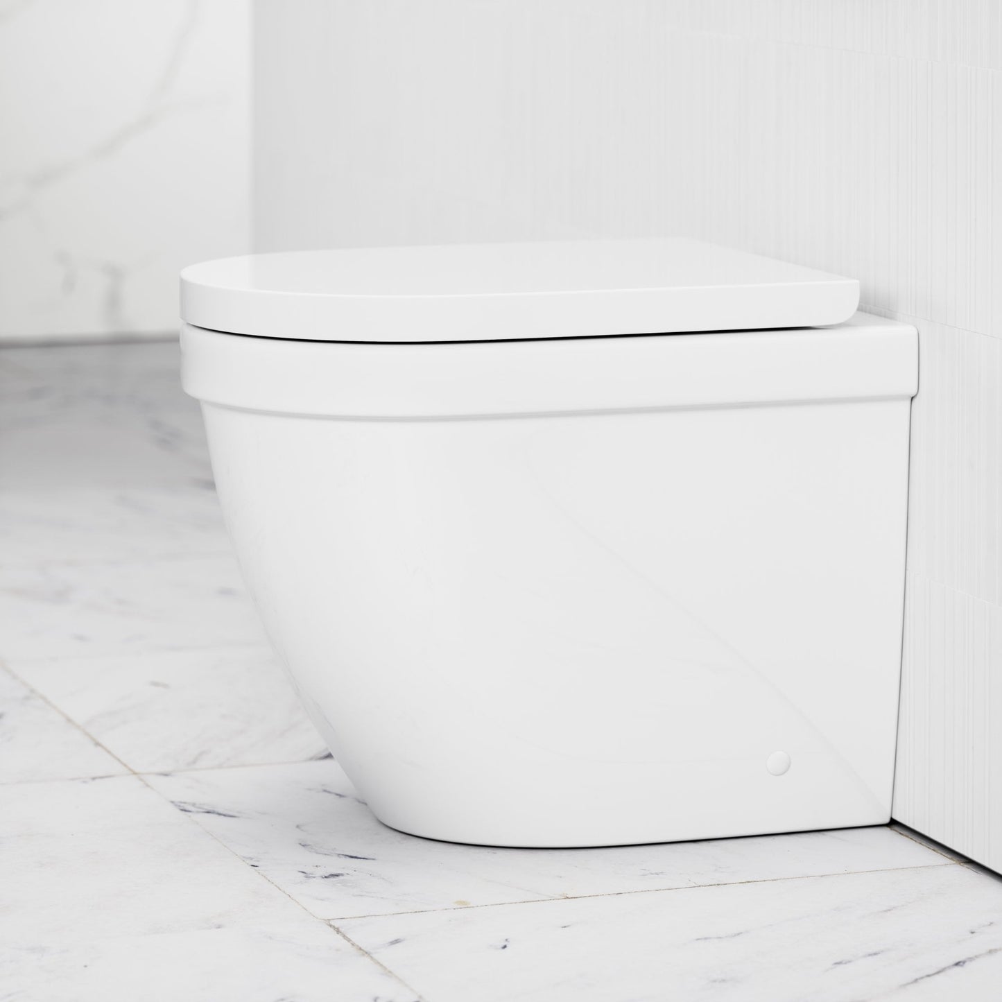 Berkeley Traditional Back to Wall Rimless Toilet with Concealed Cistern and Rose Gold Flush Plate
