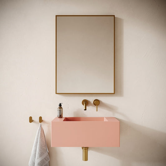 Blocco Blush Concrete Wall Hung Basin 600mm