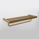 Luxe Brushed Gold Towel Shelf With Rail 600mm