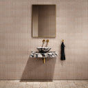 Calacatta Viola Marble Countertop Basin Shelf 660mm