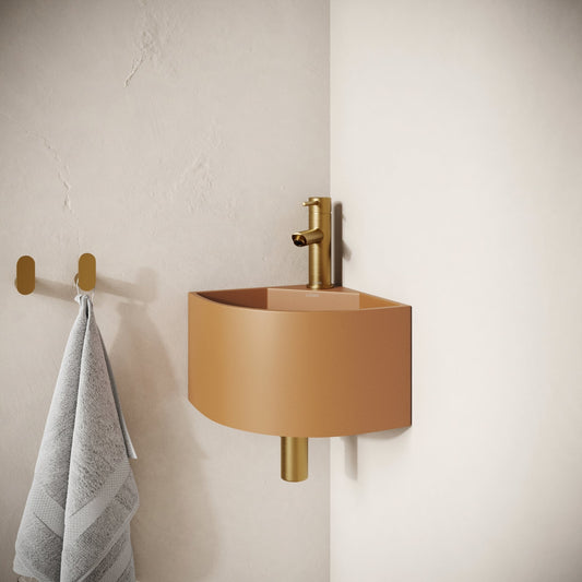 Cantiera Sienna Concrete Wall Hung Corner Basin 300mm