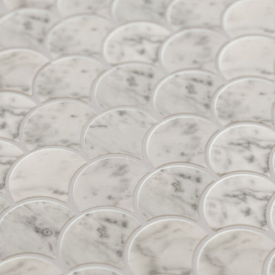 Capella Carrara Marble Mosaic Wall or Floor Tile