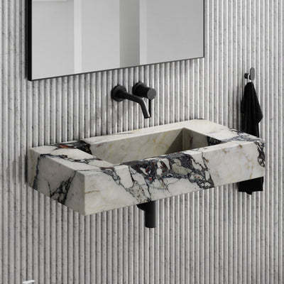 Capri Calacatta Viola Marble Wall Mounted Basin 800mm