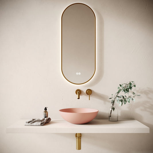 Catino Blush Concrete Countertop Basin 406mm