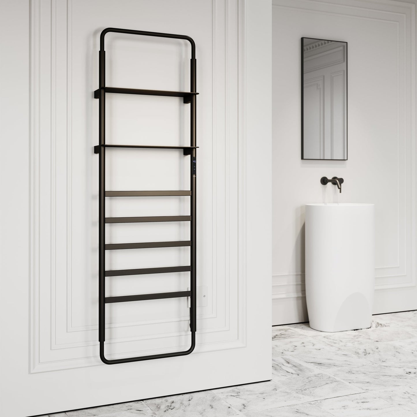 Celsius Matte Black Electric Heated Towel Warmer