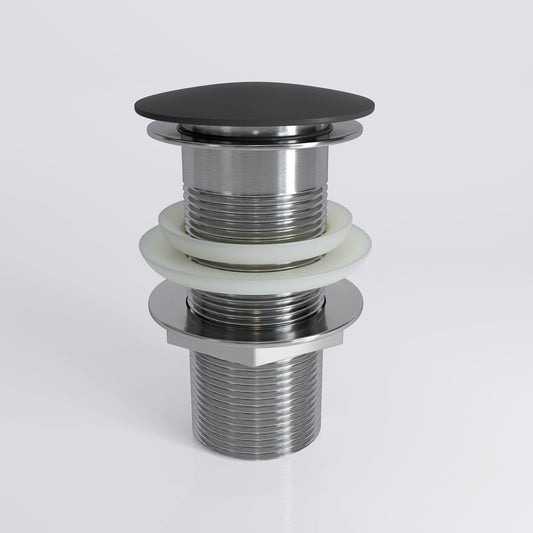 Charcoal Unslotted Click Clack Basin Waste