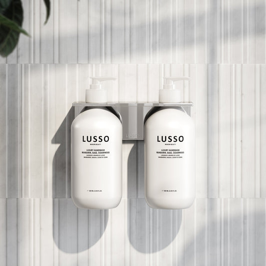 Chrome Double Soap Dispenser Wall Bracket