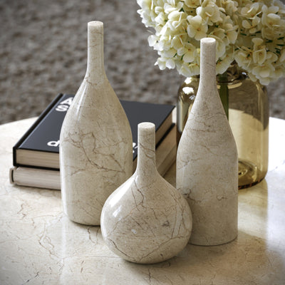 Collection of Marble Bottles (Crema Marfil)