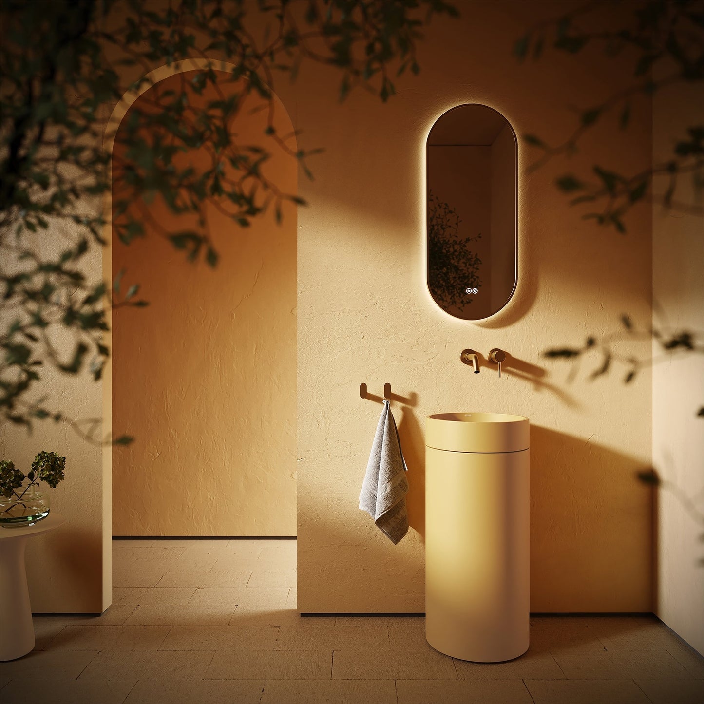Colonna Saffron Concrete Freestanding Basin 400mm