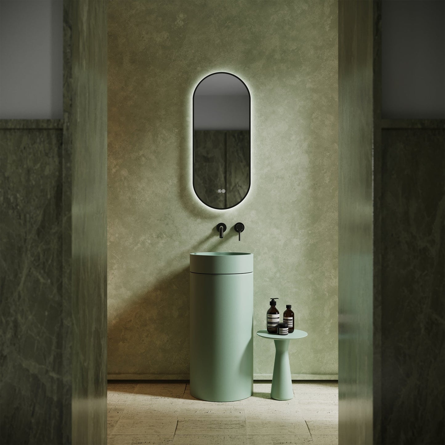 Colonna Seafoam Concrete Freestanding Basin 400mm