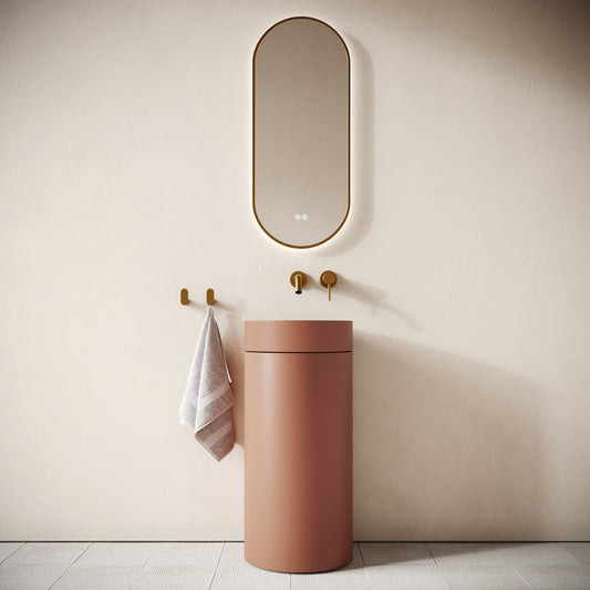 Colonna Terracotta Concrete Freestanding Basin 400mm