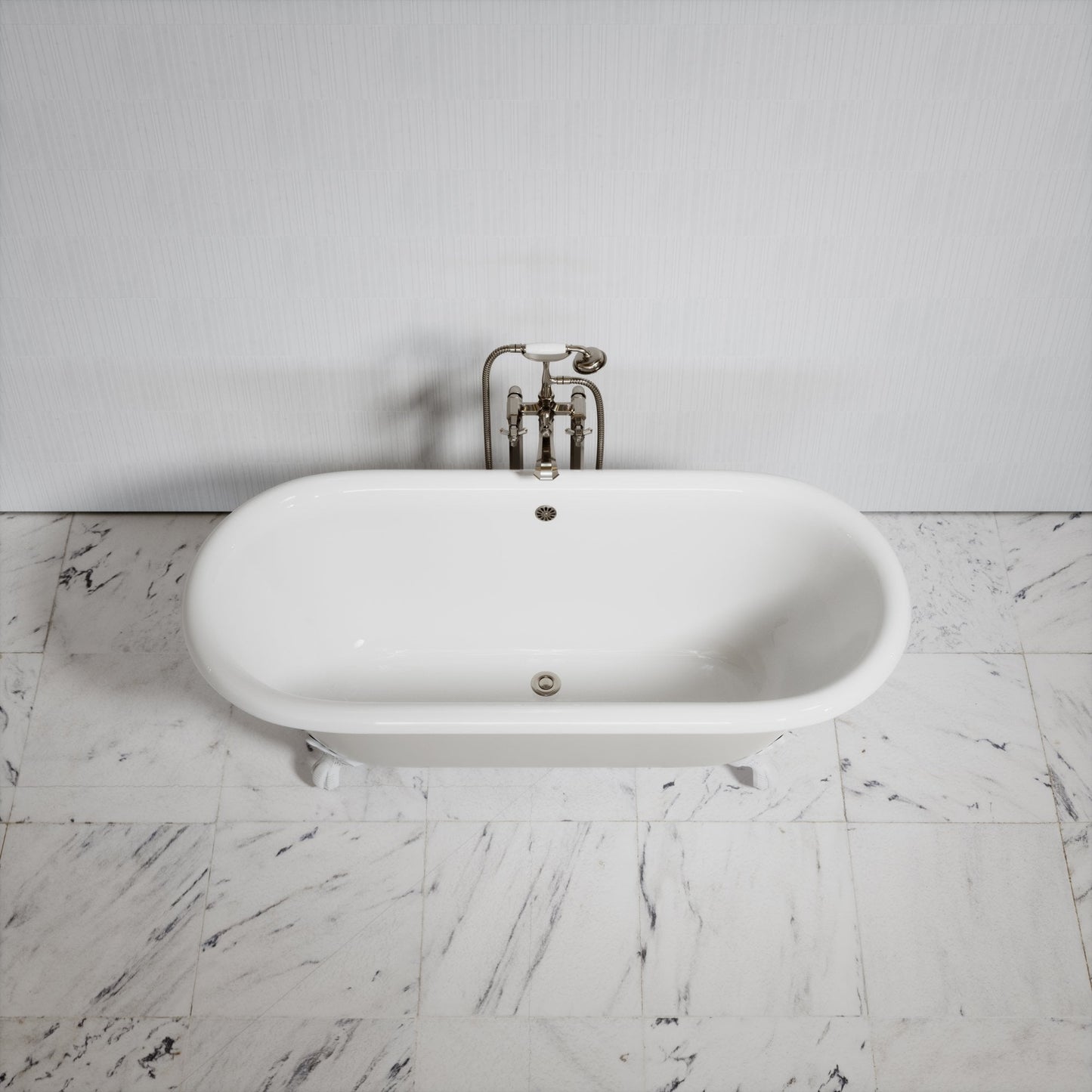 Connaught Matte Stone Freestanding Roll Top Cast Iron Bath 1675mm