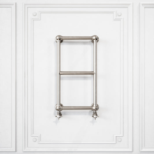 Curzon Wall Mounted 3-bar Traditional Heated Towel Warmer Radiator Polished Nickel