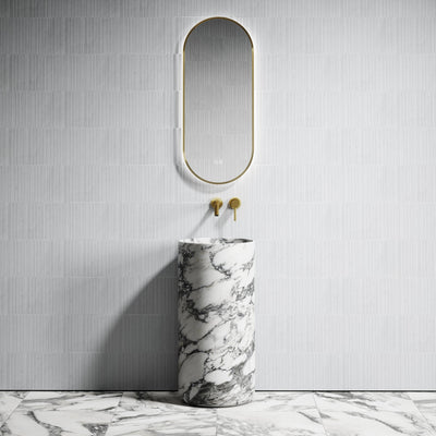 Designo Arabescato Marble Pedestal Basin 400mm