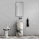 Designo Calacatta Viola Marble Pedestal Basin 400mm