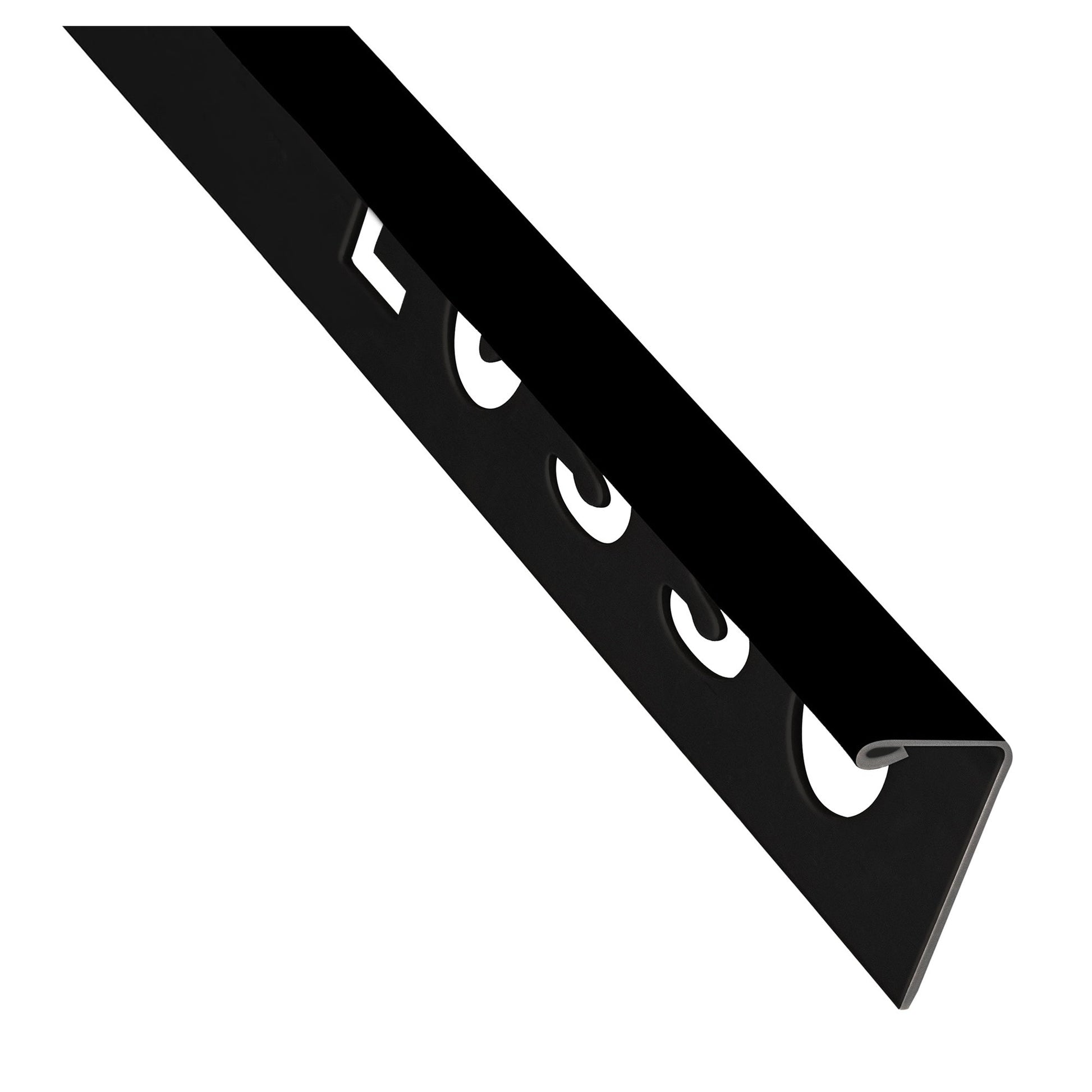 Dura Matte Black Straight Edge Tile Trim (12mm x 2500mm)