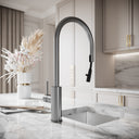 Elegance Pull Out Kitchen Mixer Tap Brushed Stainless