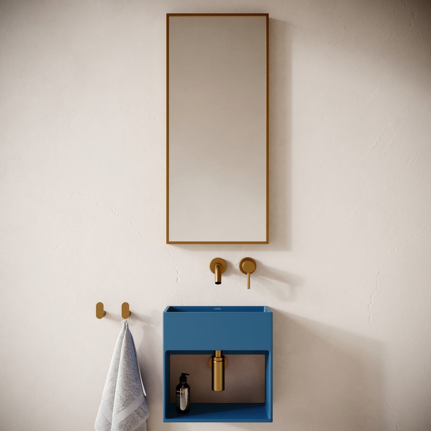 Esposa Azure Concrete Wall Hung Basin 400mm