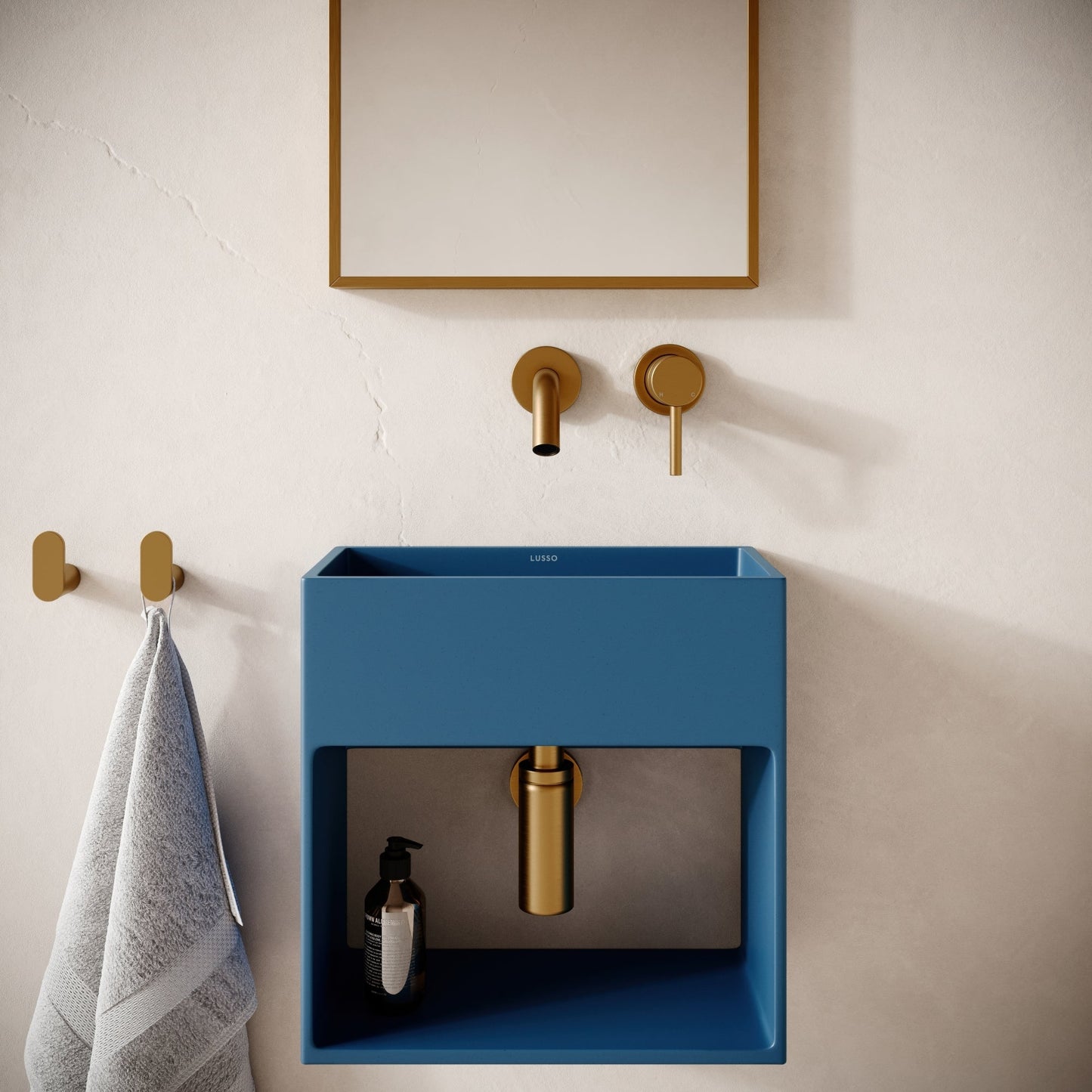 Esposa Azure Concrete Wall Hung Basin 400mm