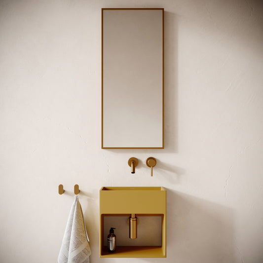Esposa Saffron Concrete Wall Hung Basin 400mm