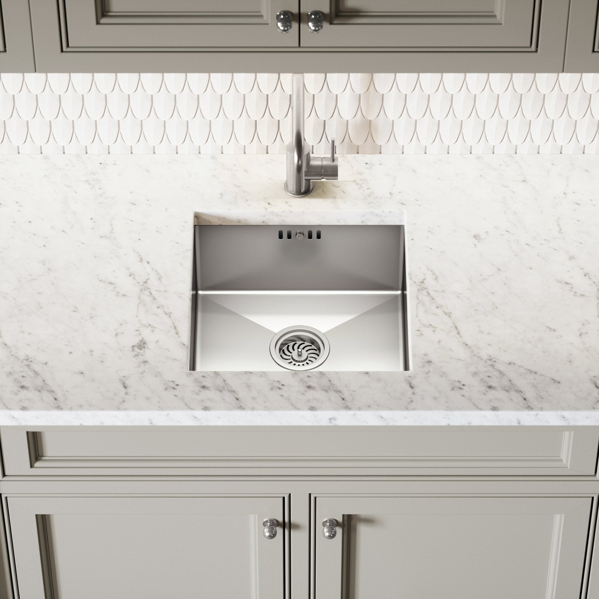 Flow Brushed Stainless Single Lever Kitchen Mixer Tap