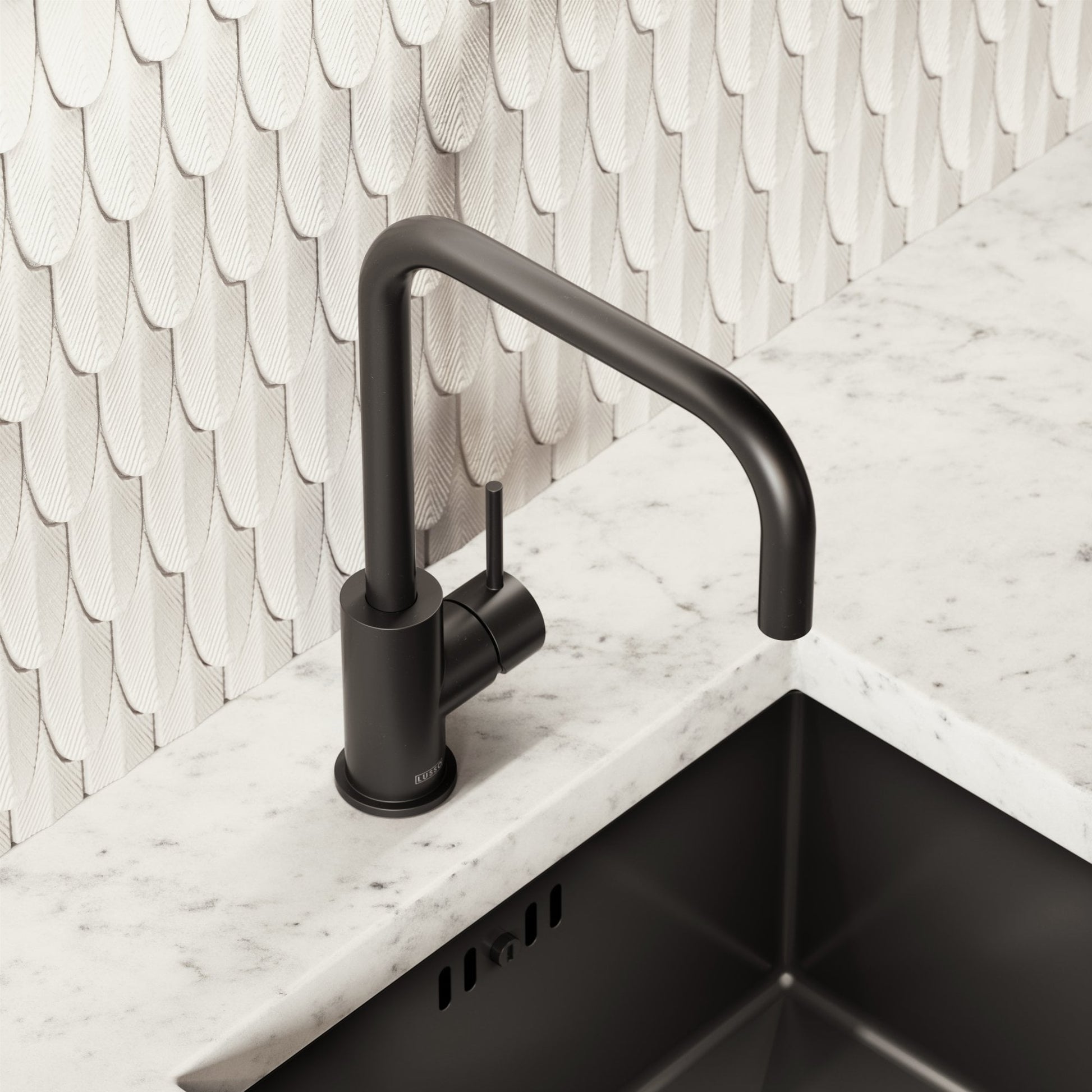 Flow Matte Black Single Lever Kitchen Mixer Tap