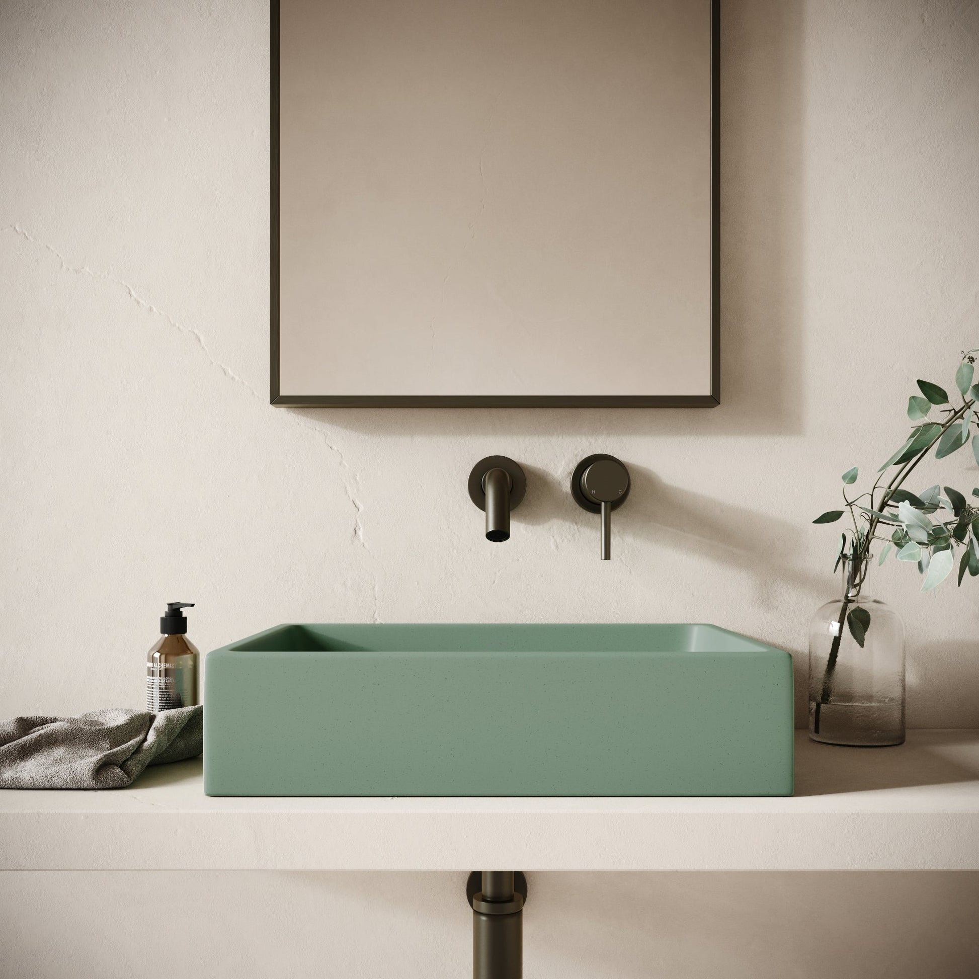 Formata Seafoam Concrete Countertop Basin 496mm