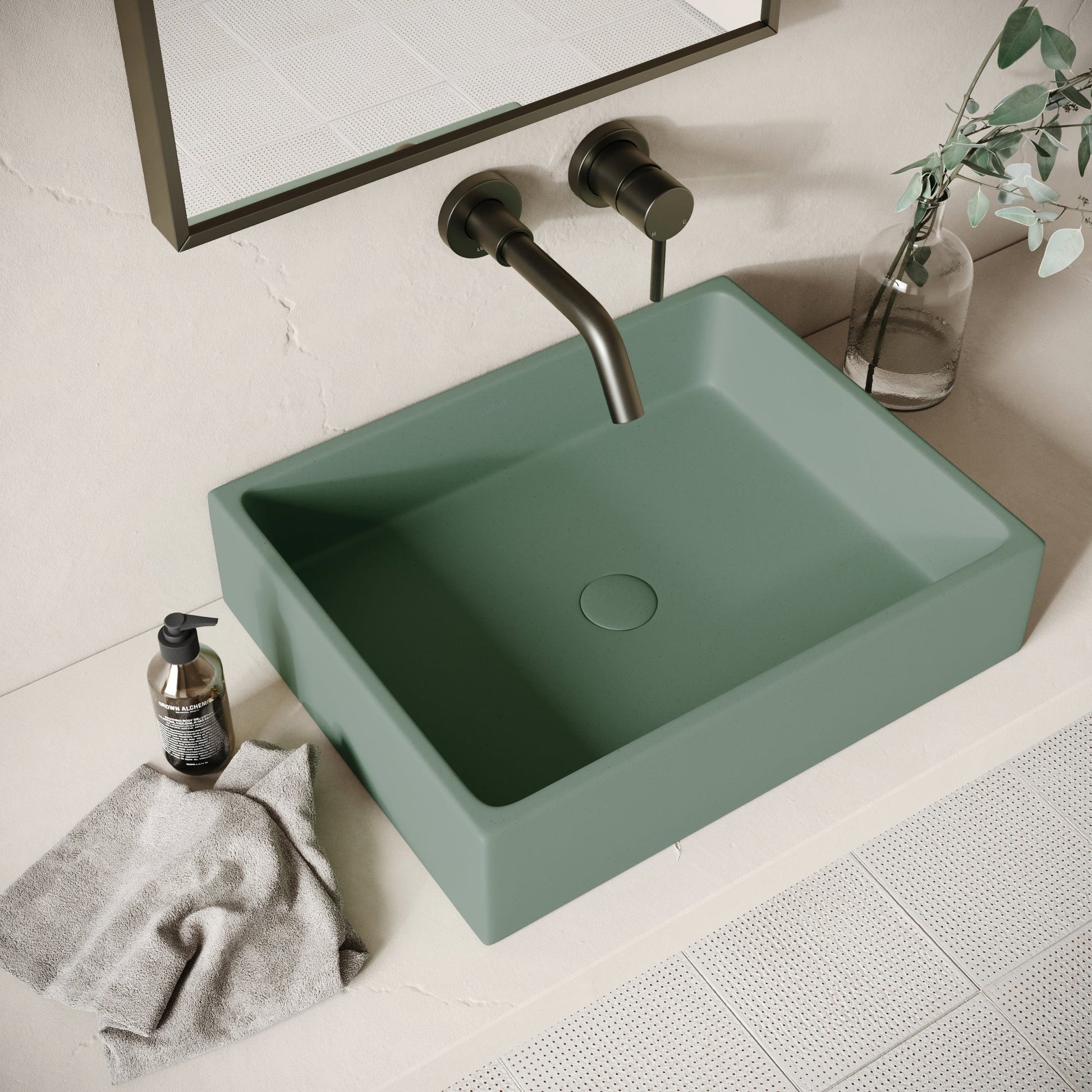 Formata Seafoam Concrete Countertop Basin 496mm