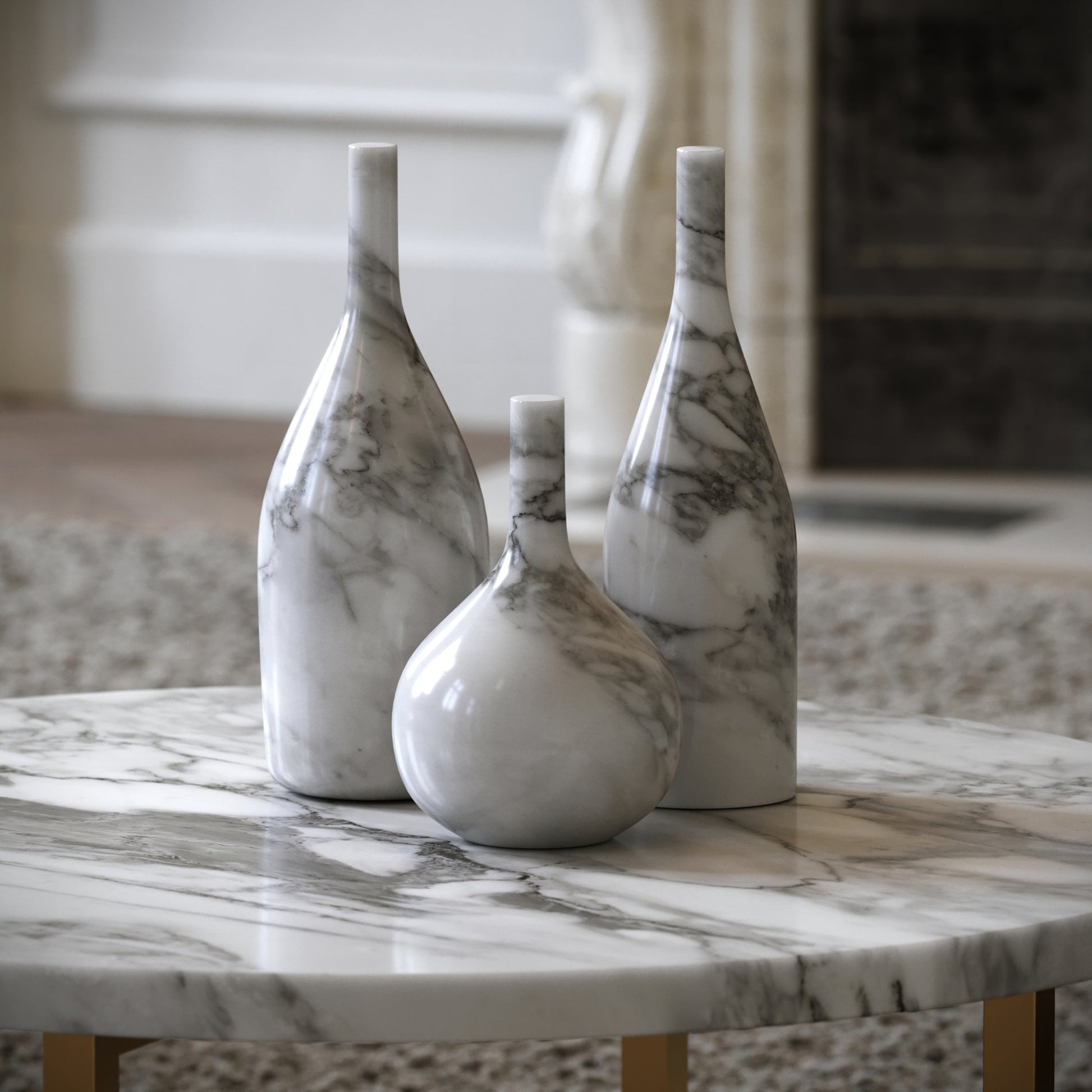 Frizzante Arabescato Marble Champagne Bottle